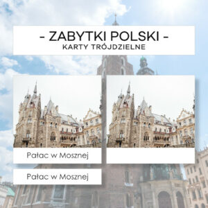 Zabytki Polski - karty trójdzielne 12 szt.