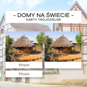 Domy na świecie - karty trójdzielne 24 szt.