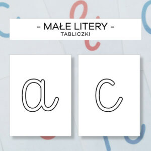 Małe litery - tabliczki do wyklejania