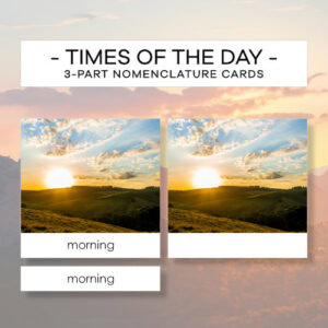 Times of the day - karty trójdzielne 4 szt.