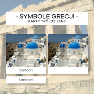 Grecja - symbole - karty trójdzielne 20 szt.