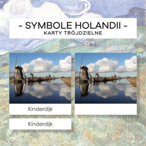 Holandia - symbole - karty trójdzielne 20 szt.