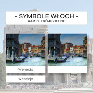 Włochy- symbole - karty trójdzielne 20 szt.