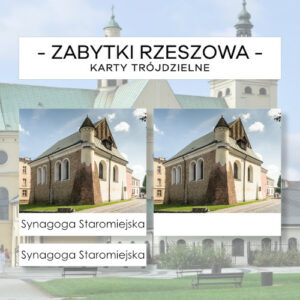Zabytki Rzeszowa - karty trójdzielne 12 szt.