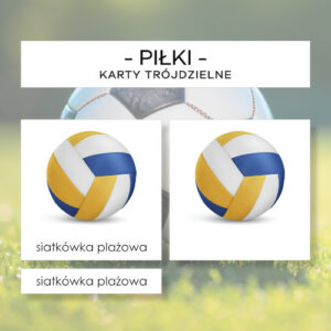 Piłki - karty trójdzielne 15 szt.