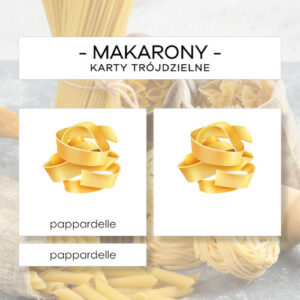 Makarony - karty trójdzielne 36 szt.