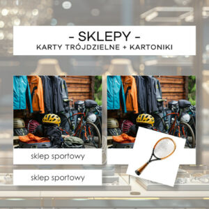 Sklepy - karty trójdzielne 24szt.