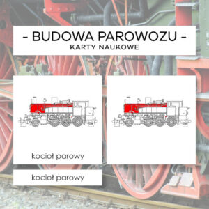 Budowa parowozu - karty naukowe 26 szt. + 30 szt.