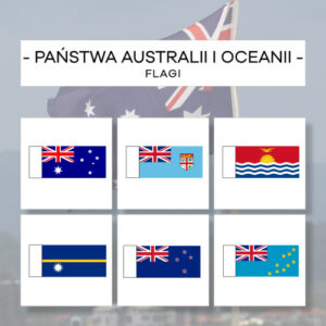 Flagi Państw Australii i Oceanii - do patyczków 14 szt.