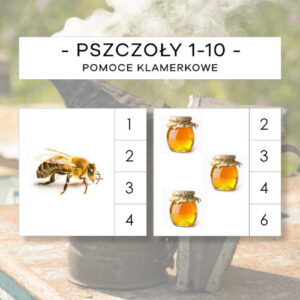 Pszczoły 1-10 - pomoce klamerkowe