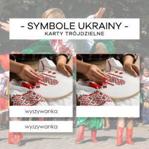 Ukraina - symbole - karty trójdzielne 20 szt.