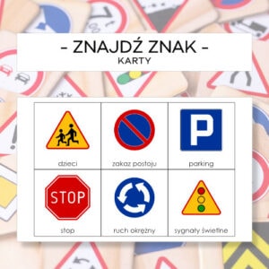 Znajdź znak drogowy - karty pracy