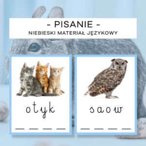 Niebieski Materiał - Rozsypanka literowa 1