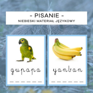 Niebieski Materiał - Rozsypanka literowa 3