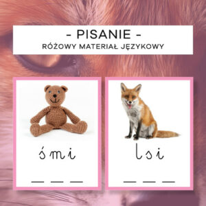 Różowy Materiał - Rozsypanka literowa 1