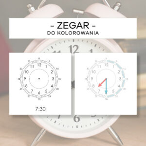 Zegar - karty do kolorowania