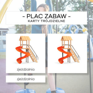 Plac zabaw - karty trójdzielne 12 szt.