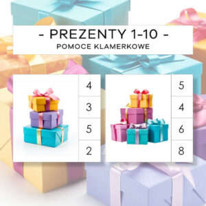 Prezenty 1-10 - pomoce klamerkowe
