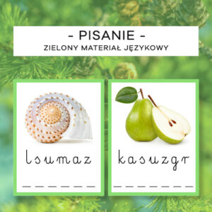 Zielony Materiał - Rozsypanka literowa 1