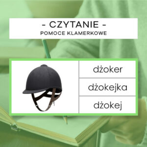 Czytanie - Zielony Materiał - pomoce klamerkowe 2