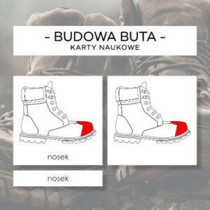 Budowa buta - karty naukowe 17 szt.