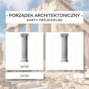 Porządek architektoniczny - karty trójdzielne 3 szt.