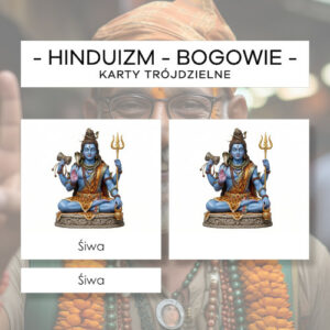 Hinduizm - bogowie - karty trójdzielne 10 szt.