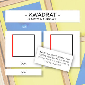 Kwadrat - karty naukowe 7 szt. + opisy