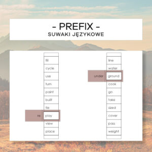 Suwaki literowe - prefix
