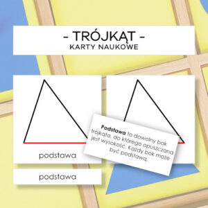 Trójkąt - karty naukowe 16 szt. + opisy