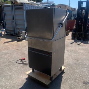 Lavavajillas industrial de capota para hostelería en acero inoxidable