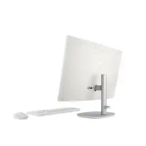 Monitor HP All-in-One, teclado y ratón inalámbricos, diseño moderno y compacto, ideal para oficina y hogar, compatible con sistemas Windows y Mac, excelente rendimiento y conectividad.