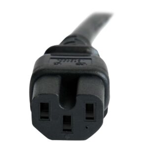 Enchufe de poder para computadoras y accesorios electrónicos, cable de alimentación universal, compatible con equipos de oficina y gaming.