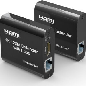 Transmisor HDMI extensor 4K 120M con bucle para transmisión de señal audiovisual de alta definición.