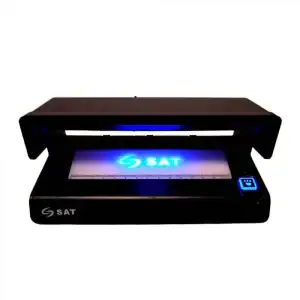 Escáner de tarjetas SAT con iluminación LED, dispositivo para lectura y codificación de tarjetas en tiendas y negocios. Tecnologia avanzada para máxima eficiencia.