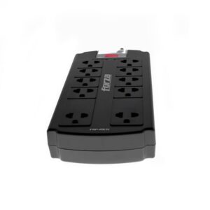Protector de voltaje FORZA FSP-10UN para protección eléctrica, con capacidad de 1080 julios, compatible con voltajes de 110V y 240V, ideal para proteger tus dispositivos electrónicos.