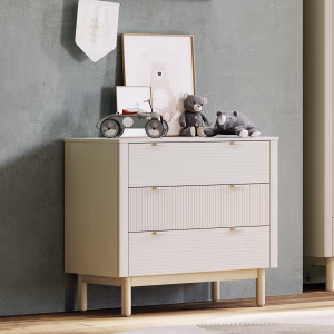 Comò champagne a 3 cassetti Demì