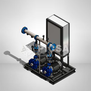 Paquete Hidroneumático con Bombas Centrífugas Horizontales de Velocidad Variable de Línea