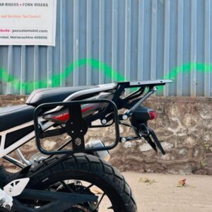 Top Rack with Saddle Stay for TVS Apache RTX 300 (Heavy-Duty Steel | Touring & Luggage Ready | Bolt-On Fit)