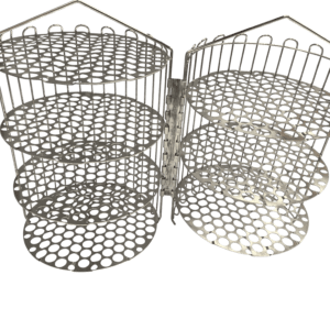 Fry Basket, Stainless Steel, Clamshell, 6HD, 297mm Diameter, 400mm Height