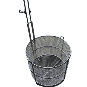 Fry Basket, Stainless Steel, Round, Double Hook, 263mm Diameter, 202mm Height