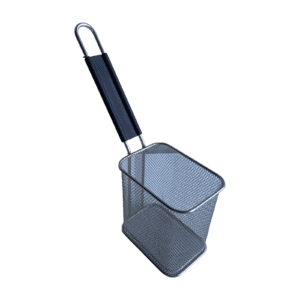 Pasta Basket, Stainless Steel, Rectangular, Black Handle, 135x95x145 (mm)