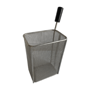 Quality Industries Pasta Basket, Stainless Steel, Black Handle, 185x90x135 (mm)