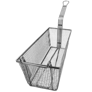 Fry Basket, 14.75" x 5.9" x 6.25" Basket Size, Stainless Steel