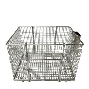 Open Basket, Stainless Steel, Two Side Hooks, No Handle, 333x245x225 (mm)