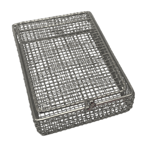 Parts Washing Basket, Stainless Steel, Ball Clasp, 136x95x33mm