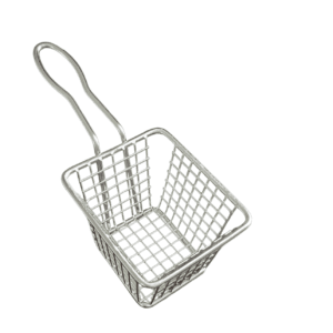 Quality Industries Basket, Fryer, 4.1" x 3.3" x 4.6", Stainless Steel - Commercial Kitchen Appliance