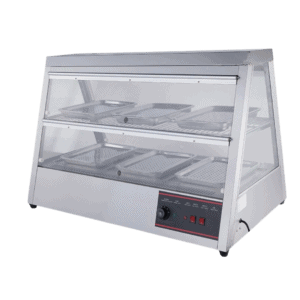 Quality Industries 44" Heated Display Case - Stainless Steel
