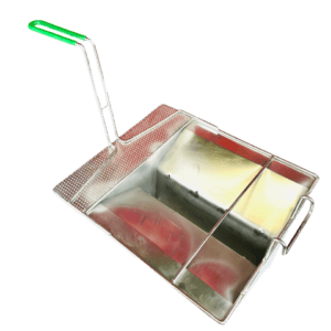 Quality Industries Stainless Steel Sediment Tray, 314mmx355mm, 5mm Holes, Green Handle