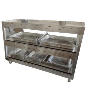 Quality Industries 44" Heated Display Case - Stainless Steel